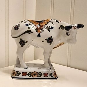 Vintage Royal Delft Polychrome Cow